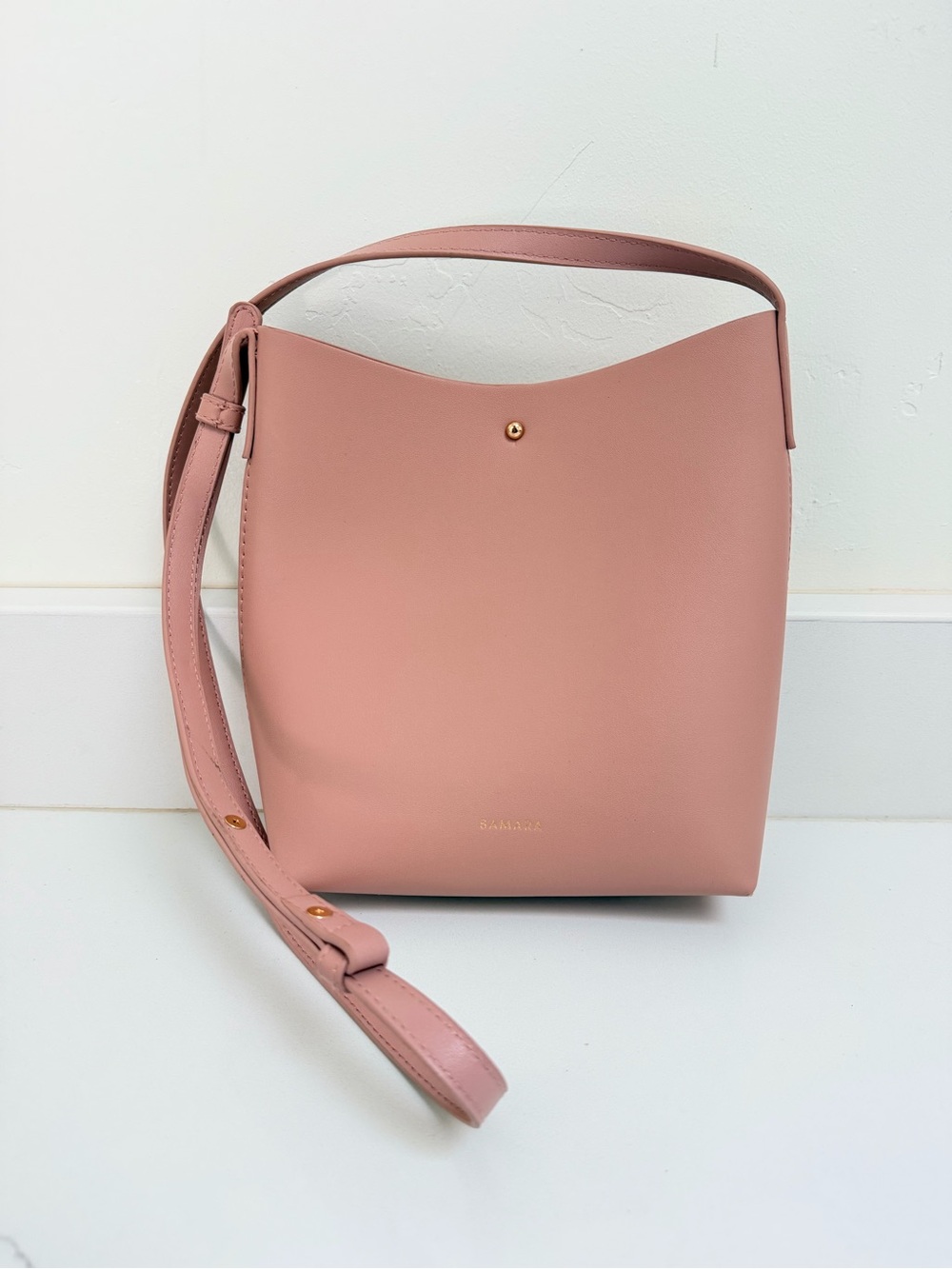Anthropologie SAMARA Shoulder Crossbody Bag Peony Pink